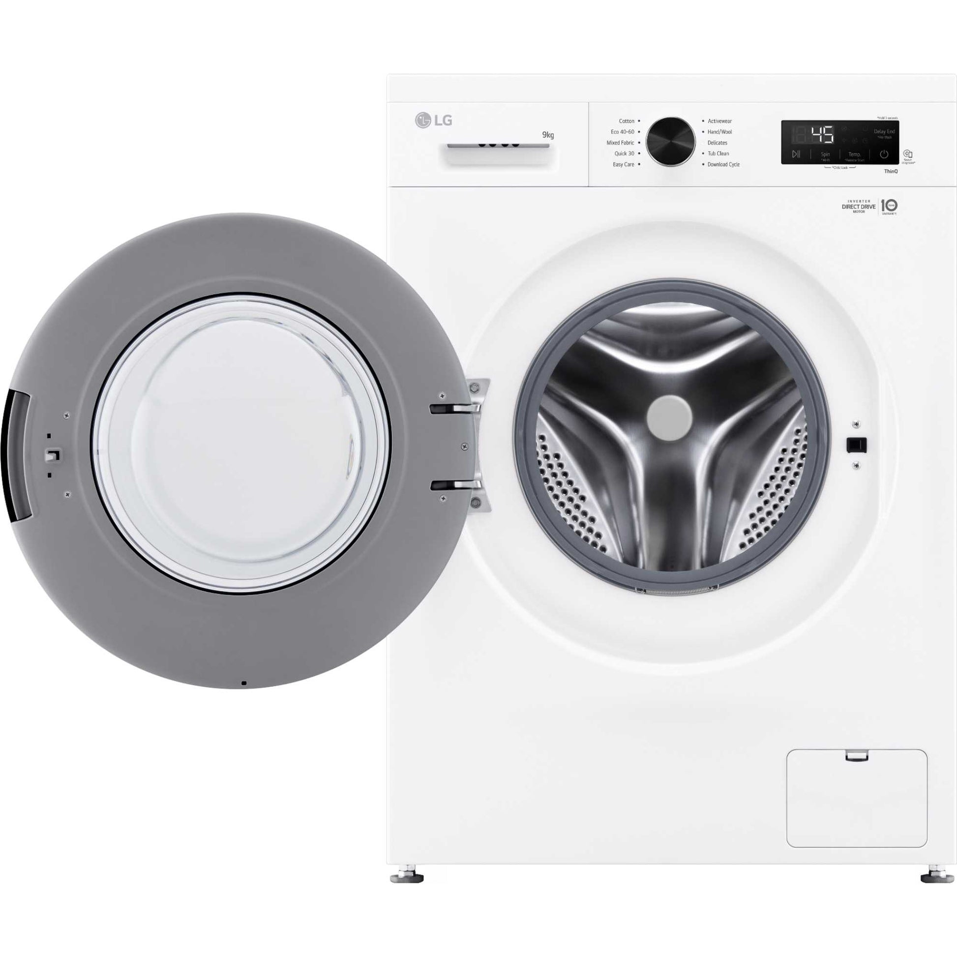 LG Series 2 Direct Drive 9kg 1400rpm Washing Machine - F4X1009NWK