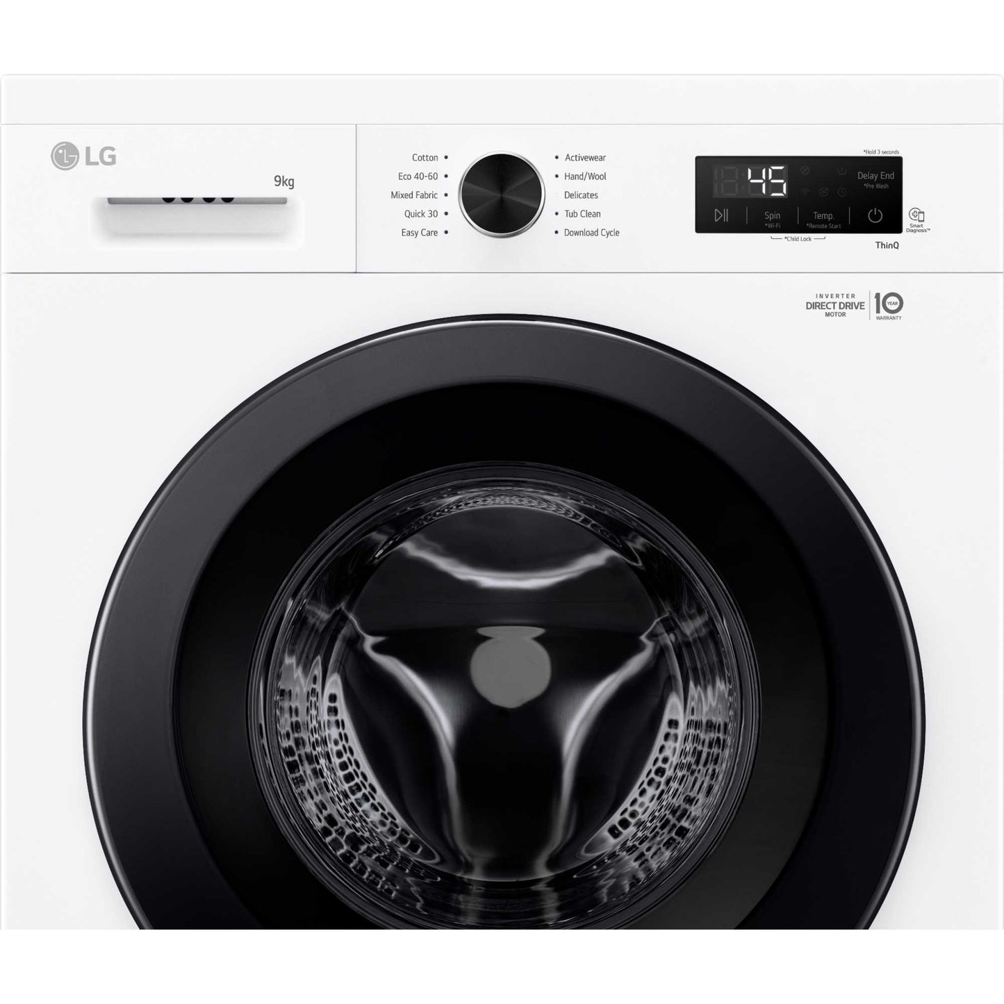 LG Series 2 Direct Drive 9kg 1400rpm Washing Machine - F4X1009NWK