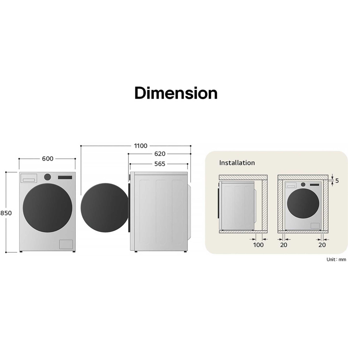 LG Series 4 AI Direct Drive 10kg 1400rpm Washing Machine - F4Y510GBLN1