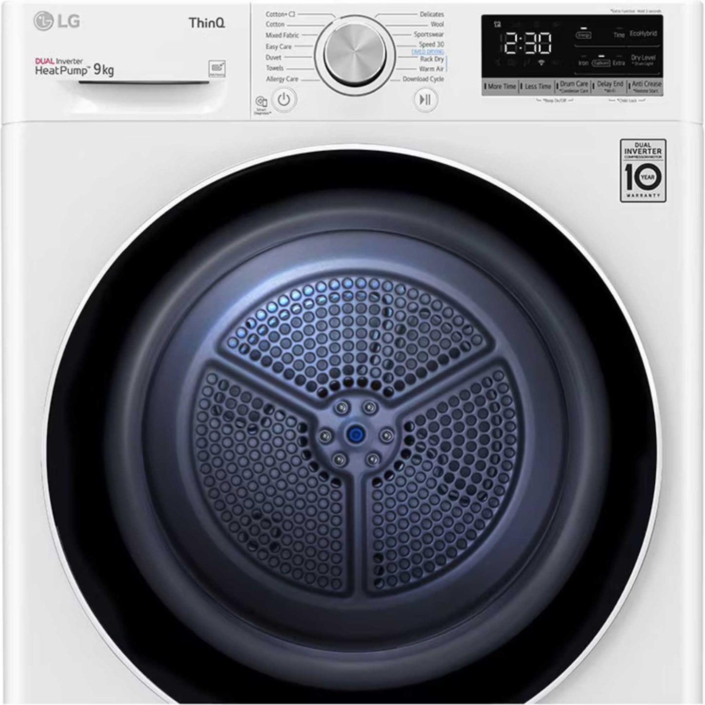 LG DUAL Inverter 9kg Heat Pump Tumble Dryer - FDV709W