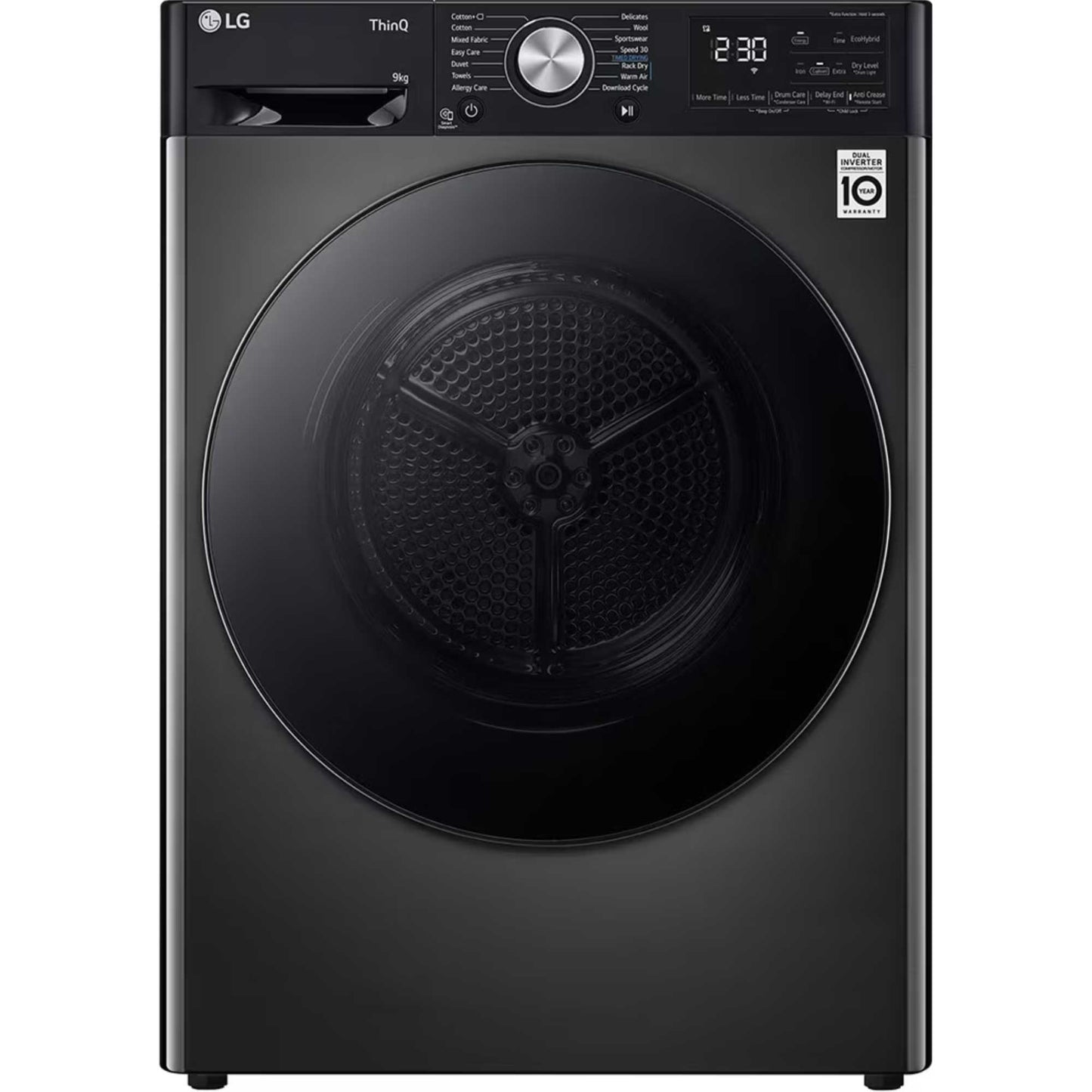 LG DUAL Inverter 9kg Heat Pump Tumble Dryer - FDV909BN