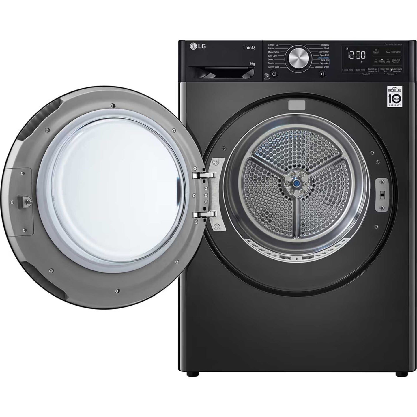 LG DUAL Inverter 9kg Heat Pump Tumble Dryer - FDV909BN