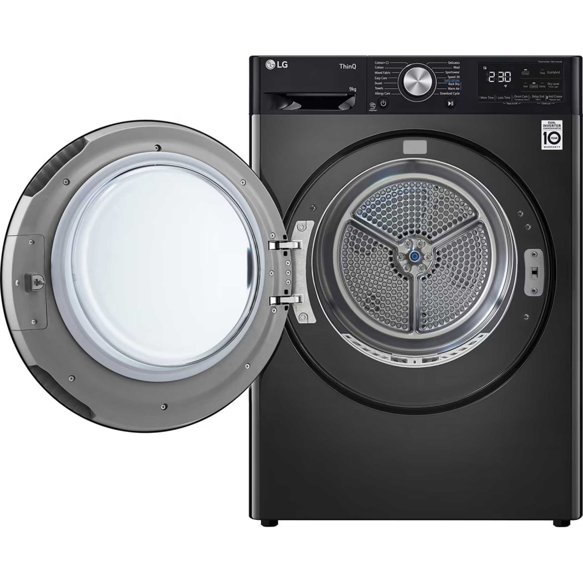LG DUAL Inverter 9kg Heat Pump Tumble Dryer - FDV909BN