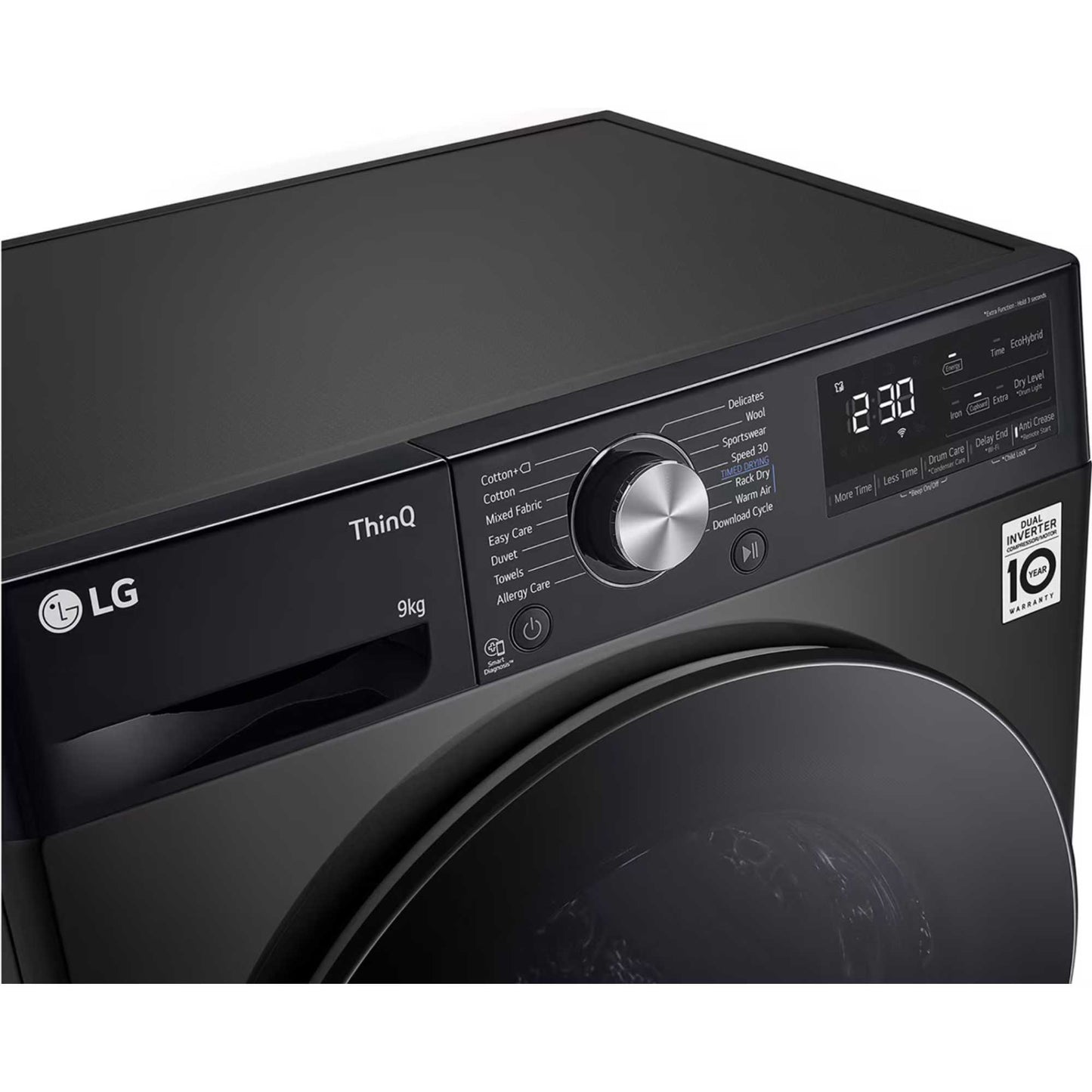 LG DUAL Inverter 9kg Heat Pump Tumble Dryer - FDV909BN
