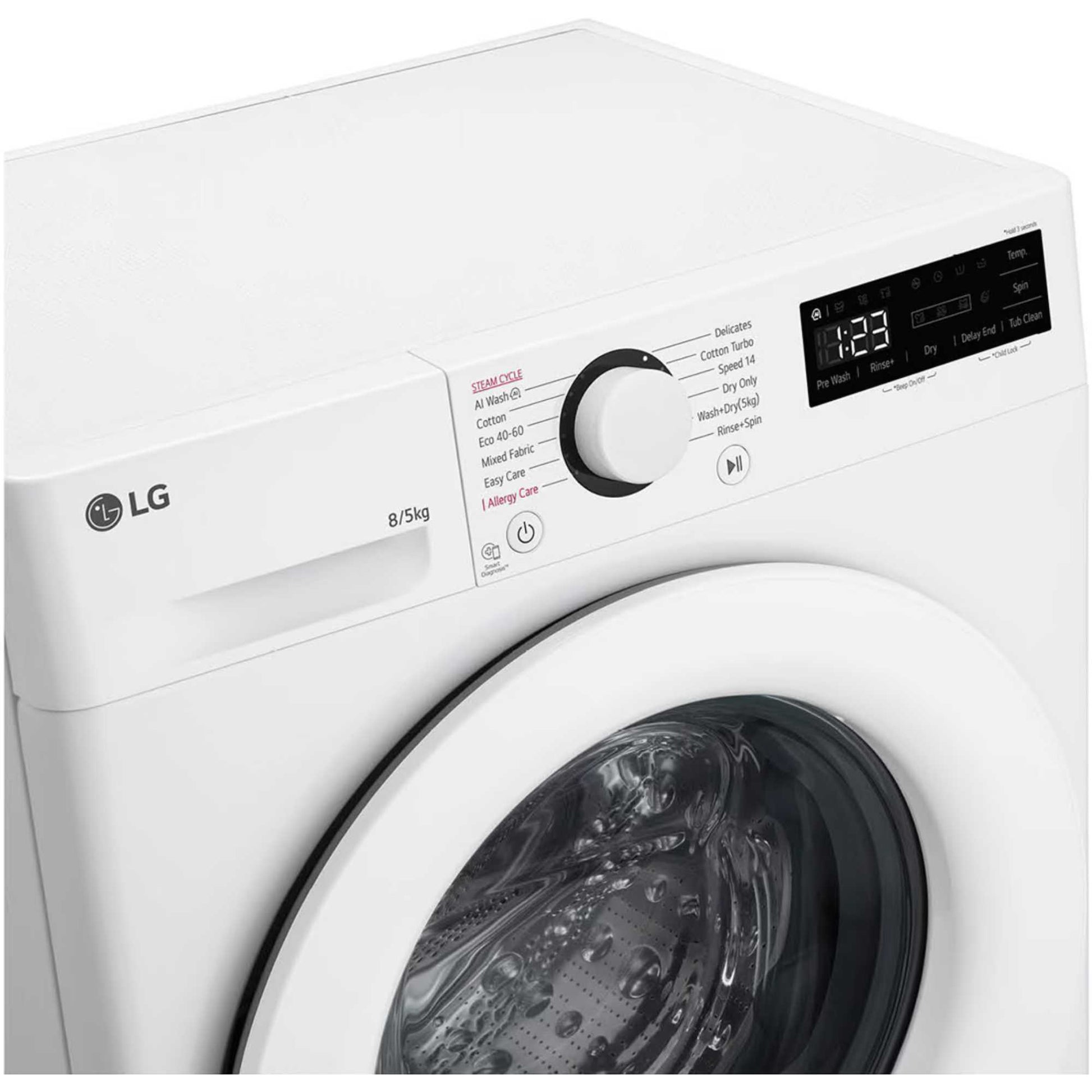 LG Series 3 Counter-Depth MAX 8kg Wash 5kg Dry 1200rpm Washer Dryer - FWY385WWLN1