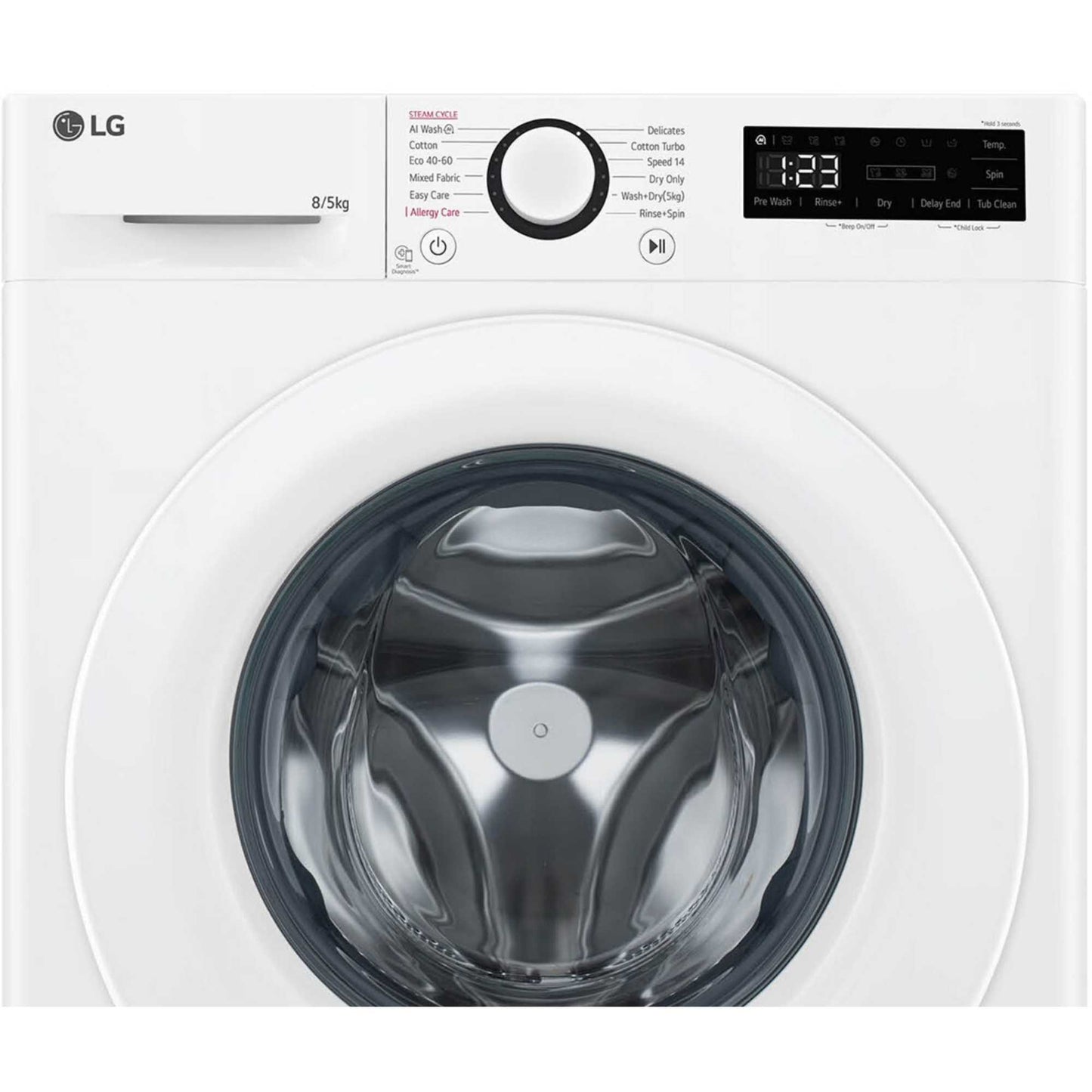 LG Series 3 Counter-Depth MAX 8kg Wash 5kg Dry 1200rpm Washer Dryer - FWY385WWLN1