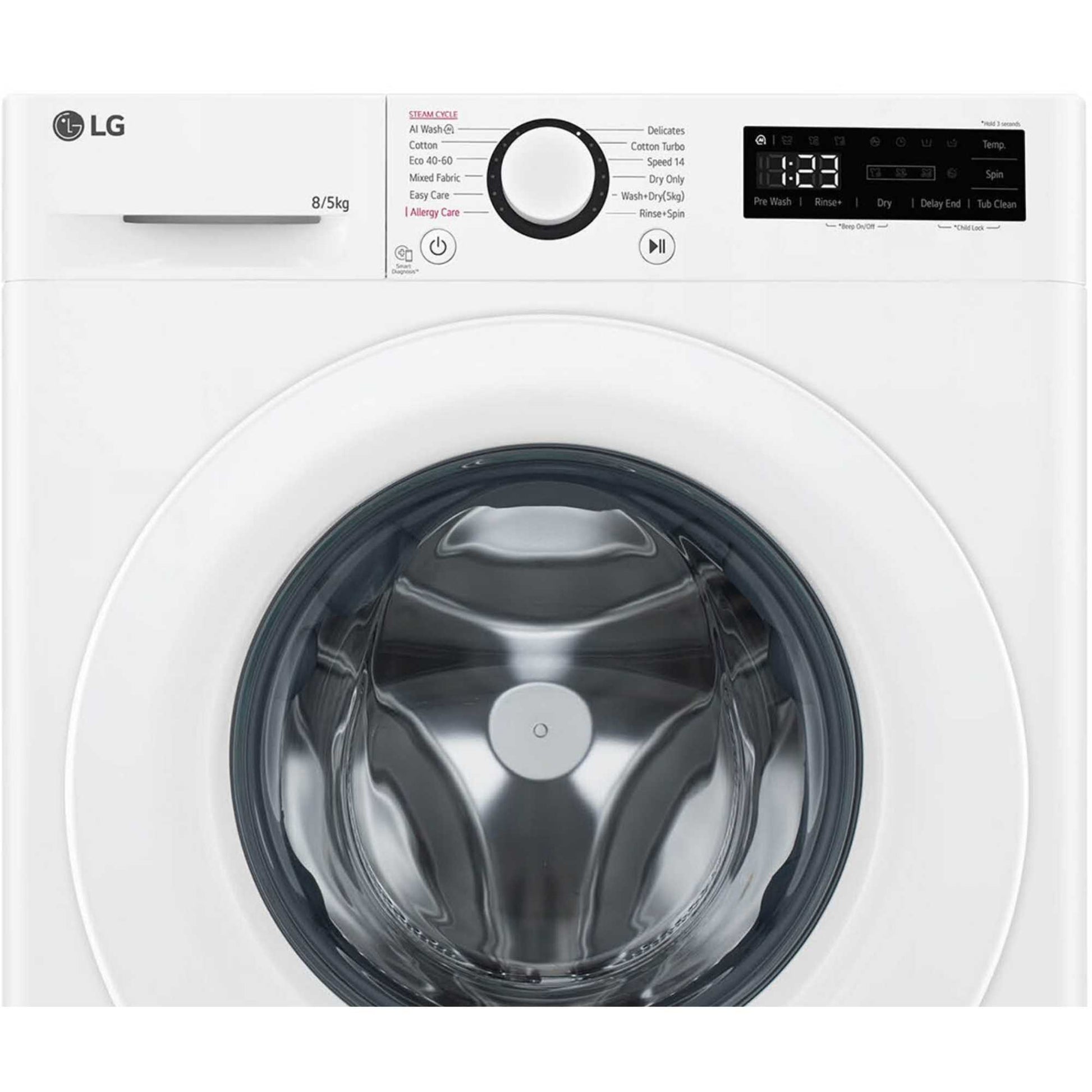 LG Series 3 Counter-Depth MAX 8kg Wash 5kg Dry 1200rpm Washer Dryer - FWY385WWLN1