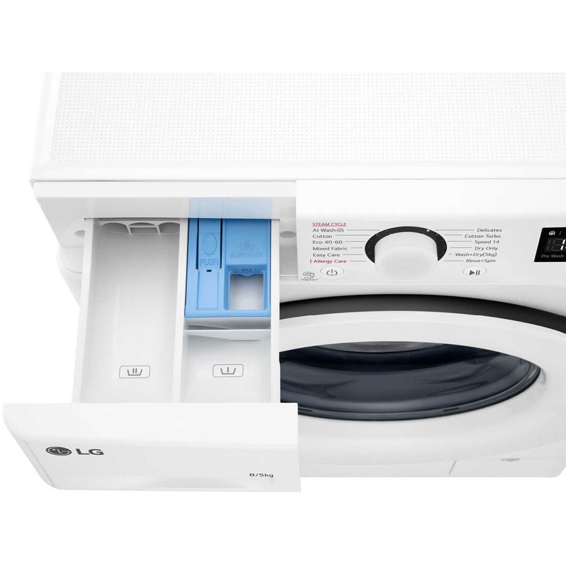 LG Series 3 Counter-Depth MAX 8kg Wash 5kg Dry 1200rpm Washer Dryer - FWY385WWLN1