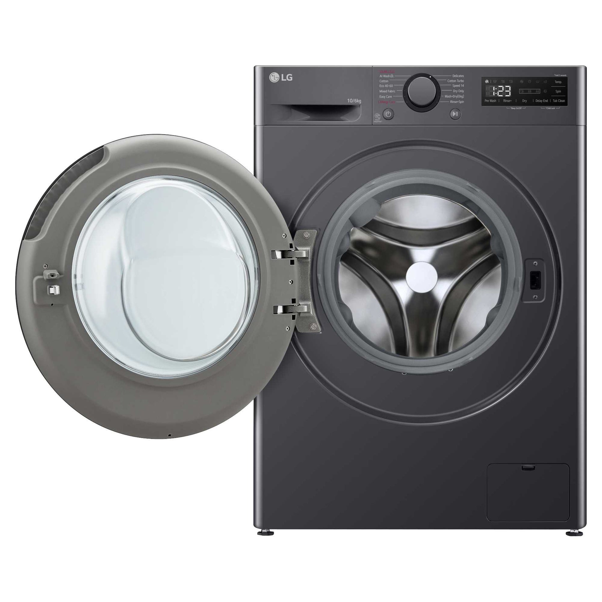 LG Series 4 AI Direct Drive10kg Wash 6kg Dry 1400rpm Washer Dryer - FWY606GBLN1