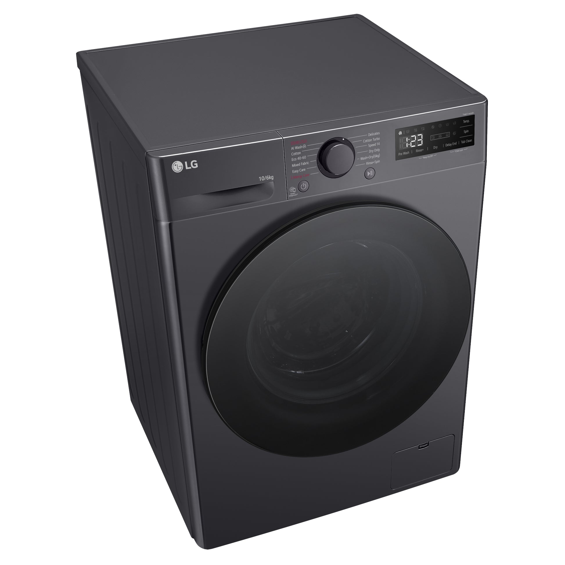 LG Series 4 AI Direct Drive10kg Wash 6kg Dry 1400rpm Washer Dryer - FWY606GBLN1