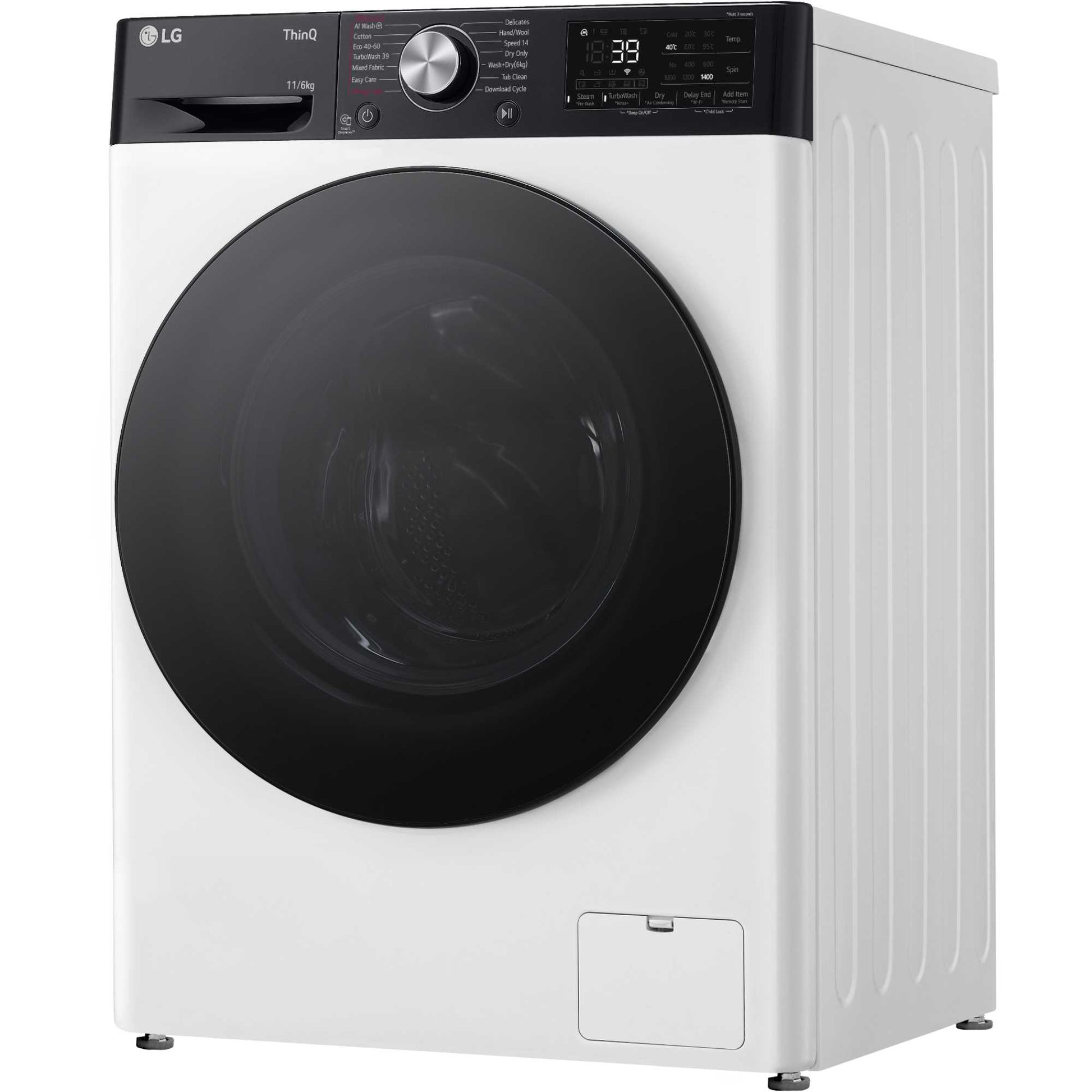 LG Series 7 DUAL Dry 11kg Wash 6kg Dry 1400rpm Washer Dryer - FWY916WBTN1