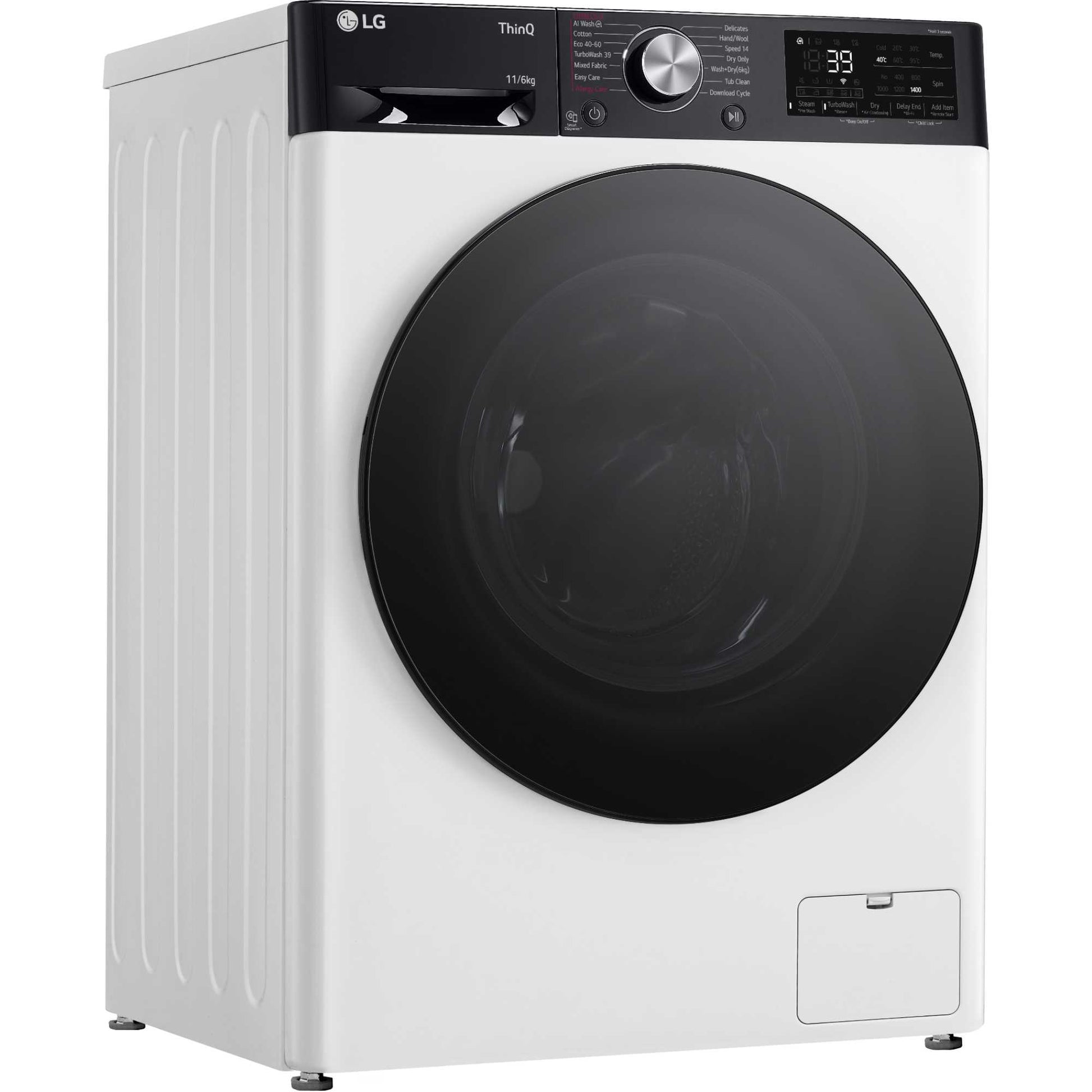 LG Series 7 DUAL Dry 11kg Wash 6kg Dry 1400rpm Washer Dryer - FWY916WBTN1