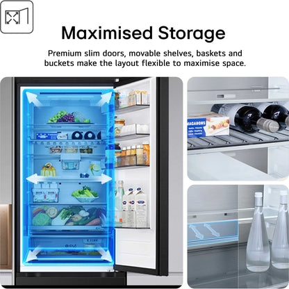 LG Fit & Max Fridge Freezer 70/30 Total No Frost - Black - GBBS524CEV