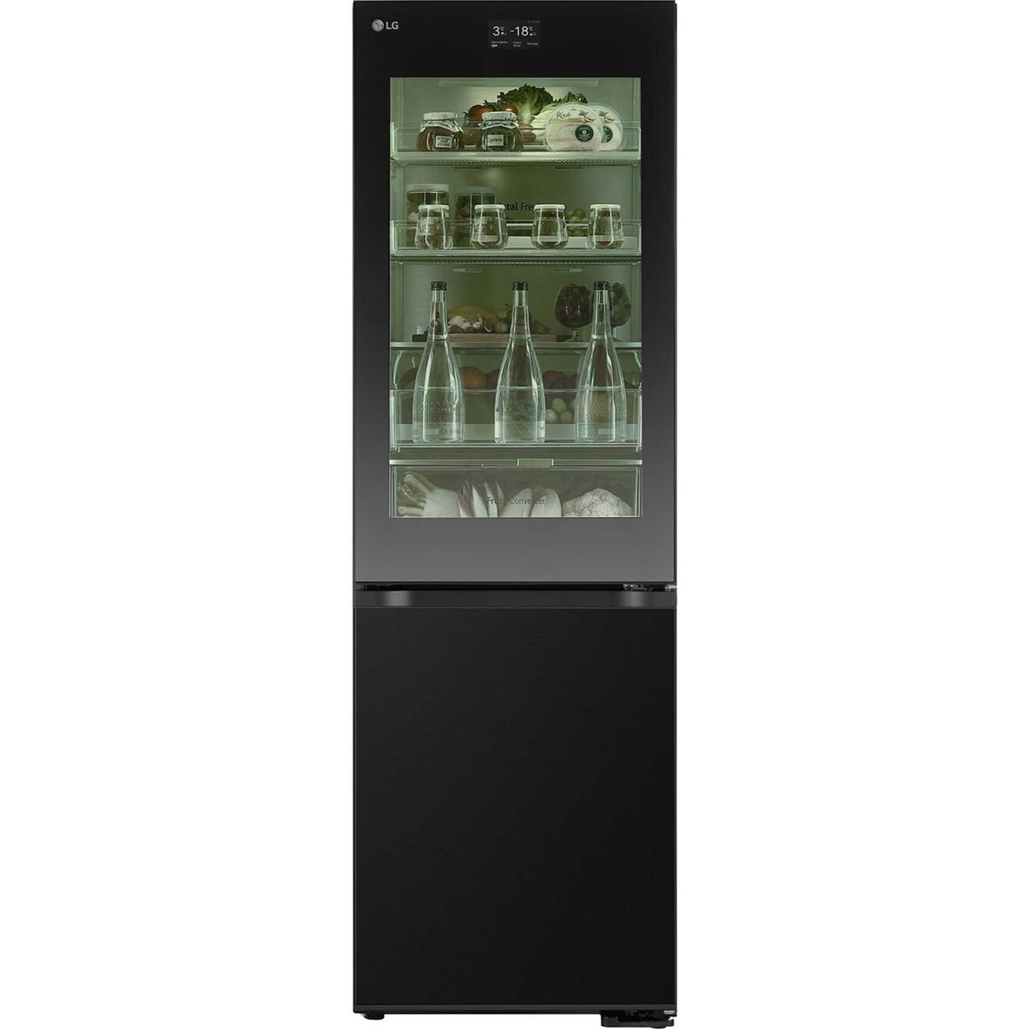 LG InstaView Fridge Freezer 60/40 Total No Frost - Essence Black Steel - GBG7190CEV