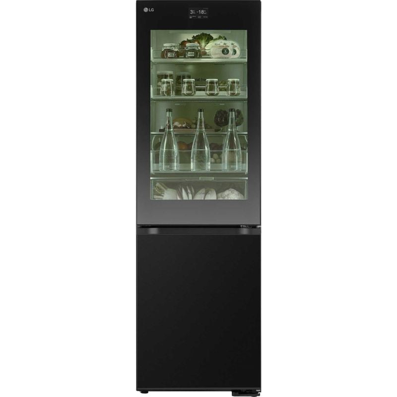 LG InstaView Fridge Freezer 60/40 Total No Frost - Essence Black Steel - GBG7190CEV