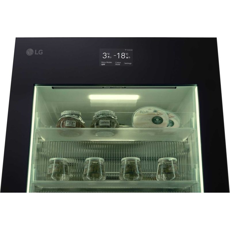 LG InstaView Fridge Freezer 60/40 Total No Frost - Essence Black Steel - GBG7190CEV