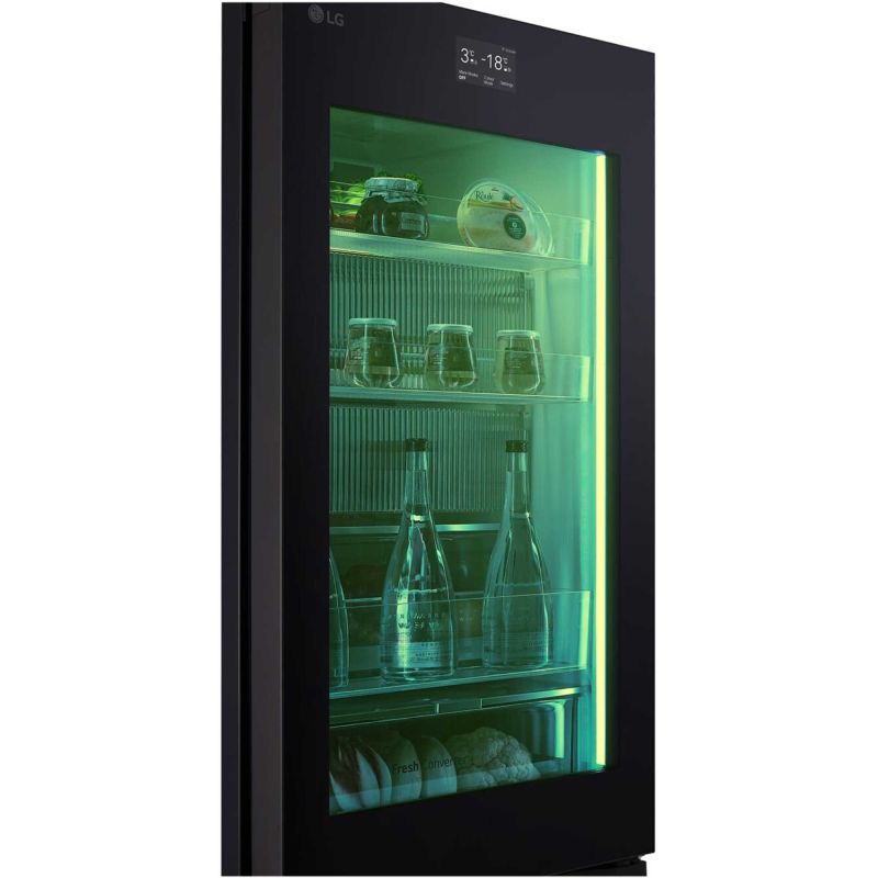 LG InstaView Fridge Freezer 60/40 Total No Frost - Essence Black Steel - GBG7190CEV