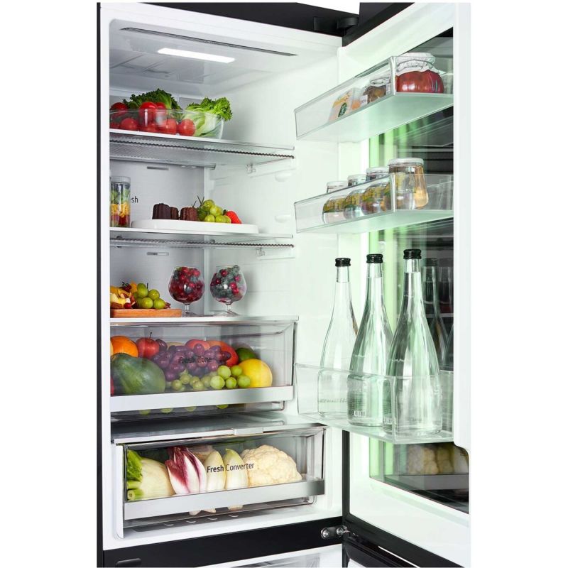 LG InstaView Fridge Freezer 60/40 Total No Frost - Essence Black Steel - GBG7190CEV