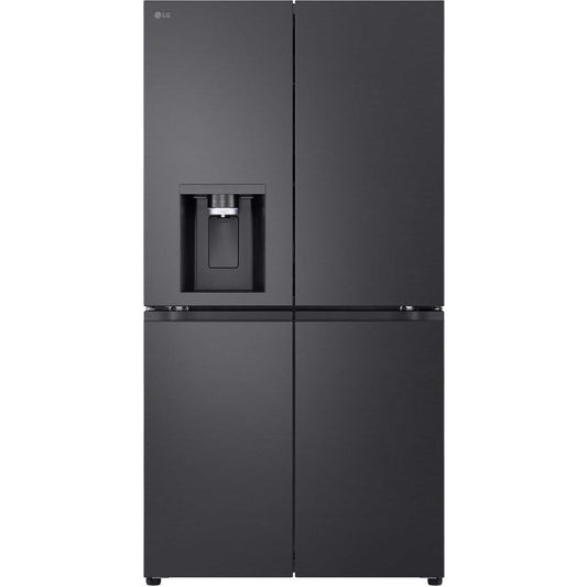 LG NatureFRESH American Style Fridge Freezer 60/40 Total No Frost - Essence Black Steel - GMF960EV4E