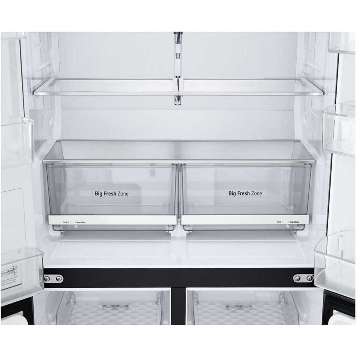 LG NatureFRESH American Style Fridge Freezer 60/40 Total No Frost - Essence Black Steel - GMF960EV4E