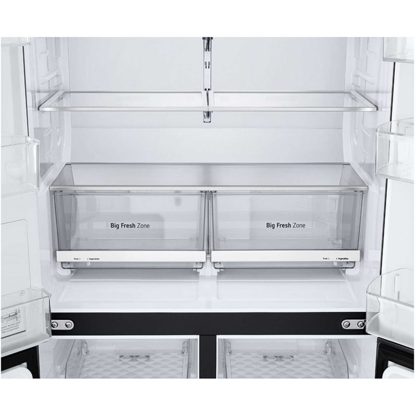 LG NatureFRESH American Style Fridge Freezer 60/40 Total No Frost - Essence Black Steel - GMF960EV4E