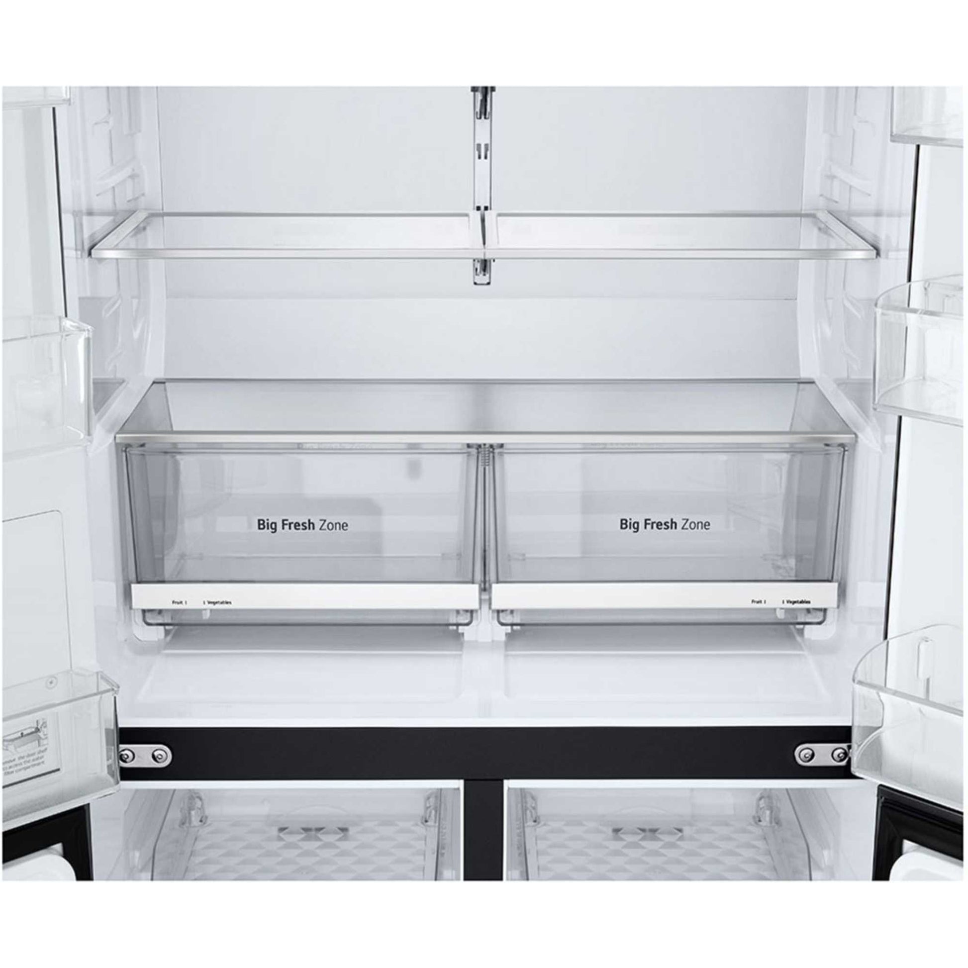 LG NatureFRESH American Style Fridge Freezer 60/40 Total No Frost - Essence Black Steel - GMF960EV4E