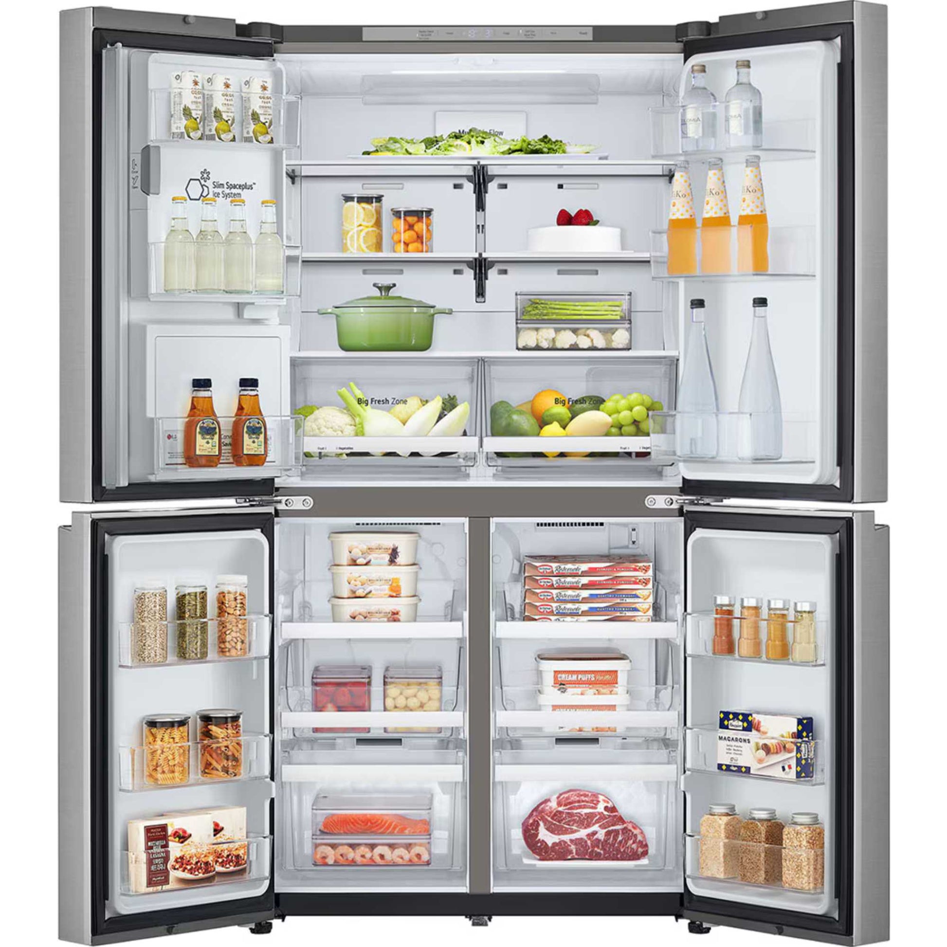 LG American Style Fridge Freezer 50/50 No Frost - Prime Silver - GML960PYFE