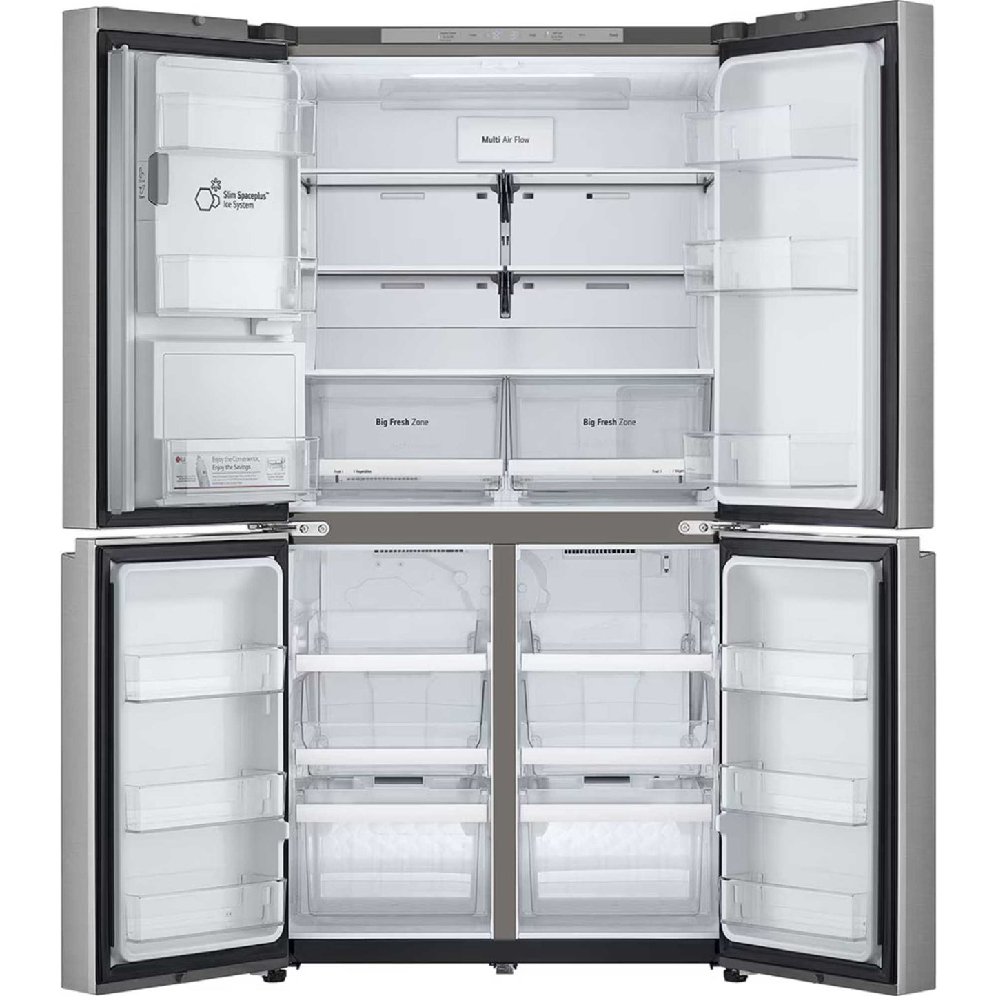 LG American Style Fridge Freezer 50/50 No Frost - Prime Silver - GML960PYFE