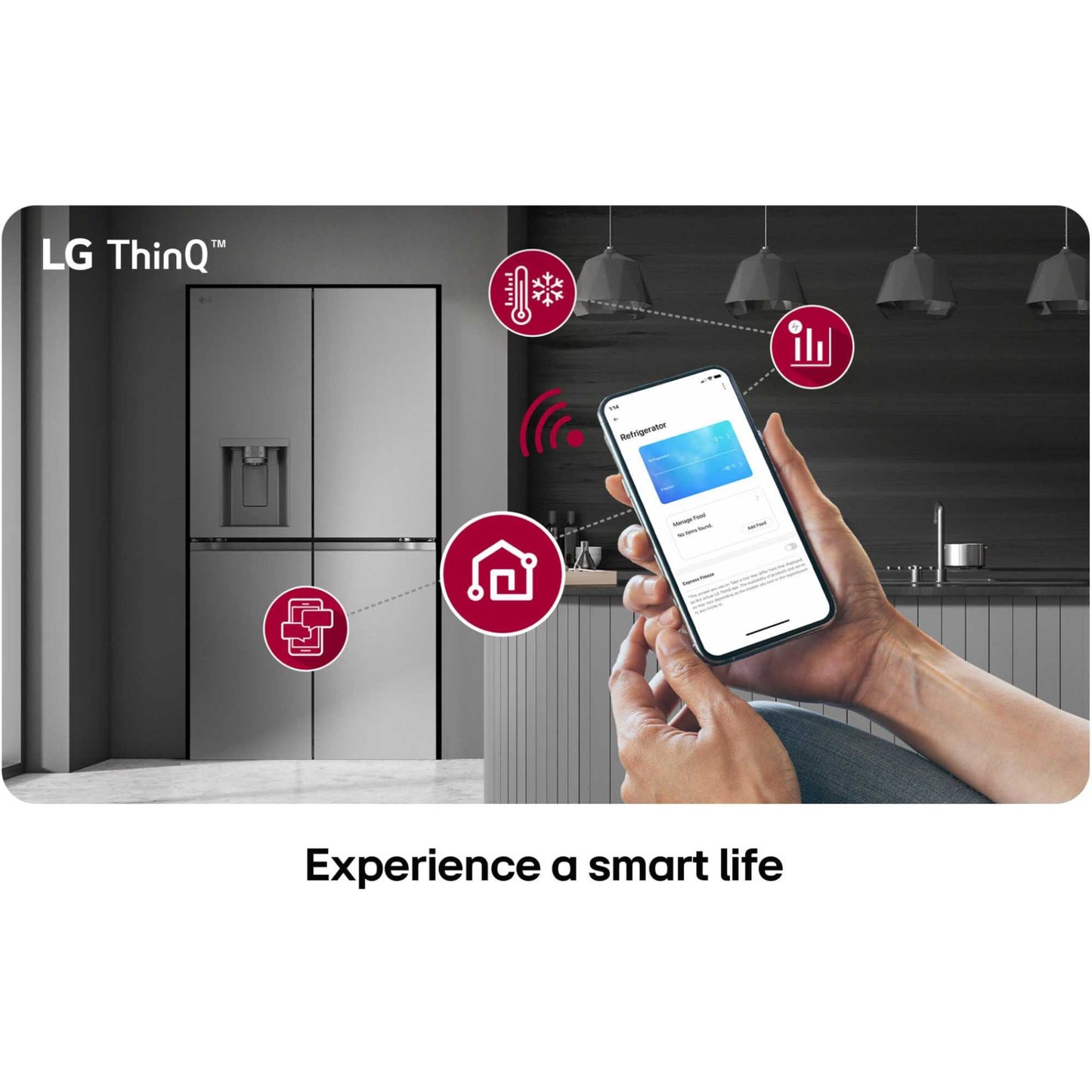 LG American Style Fridge Freezer 50/50 No Frost - Prime Silver - GML960PYFE