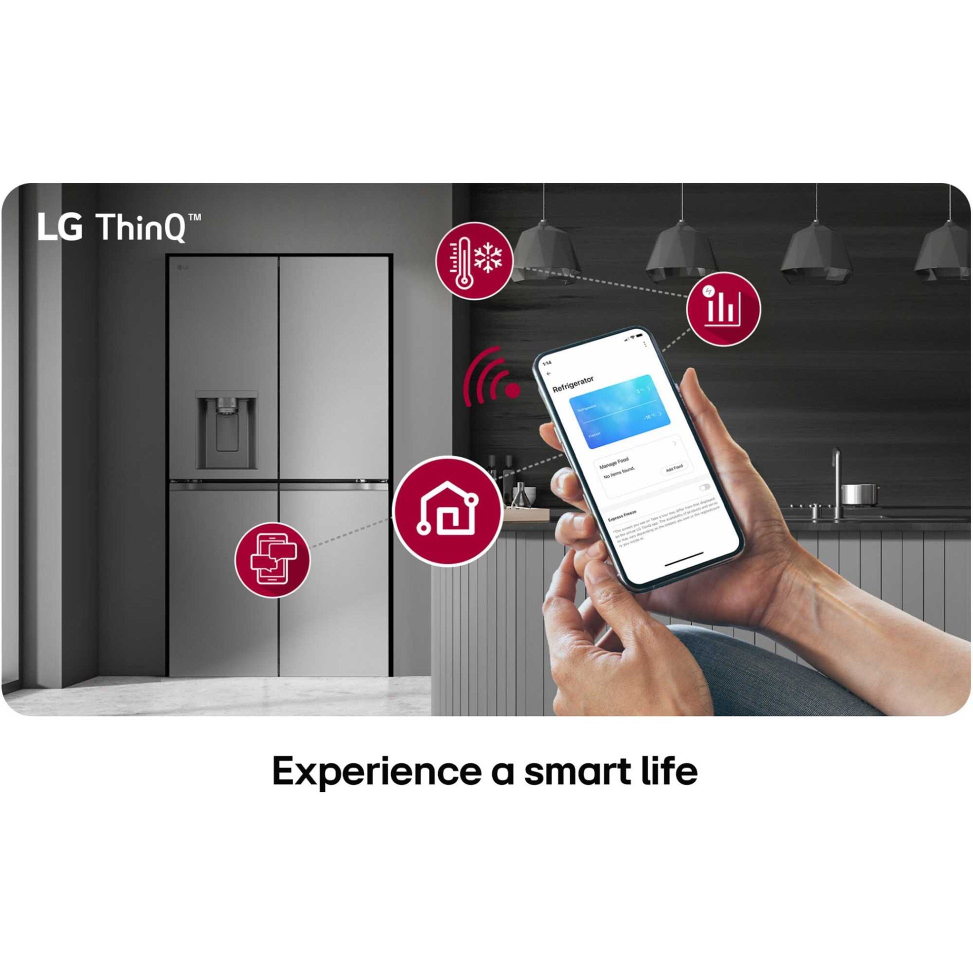 LG American Style Fridge Freezer 50/50 No Frost - Prime Silver - GML960PYFE
