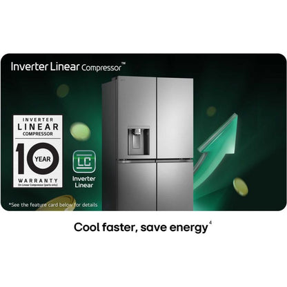 LG American Style Fridge Freezer 50/50 No Frost - Prime Silver - GML960PYFE