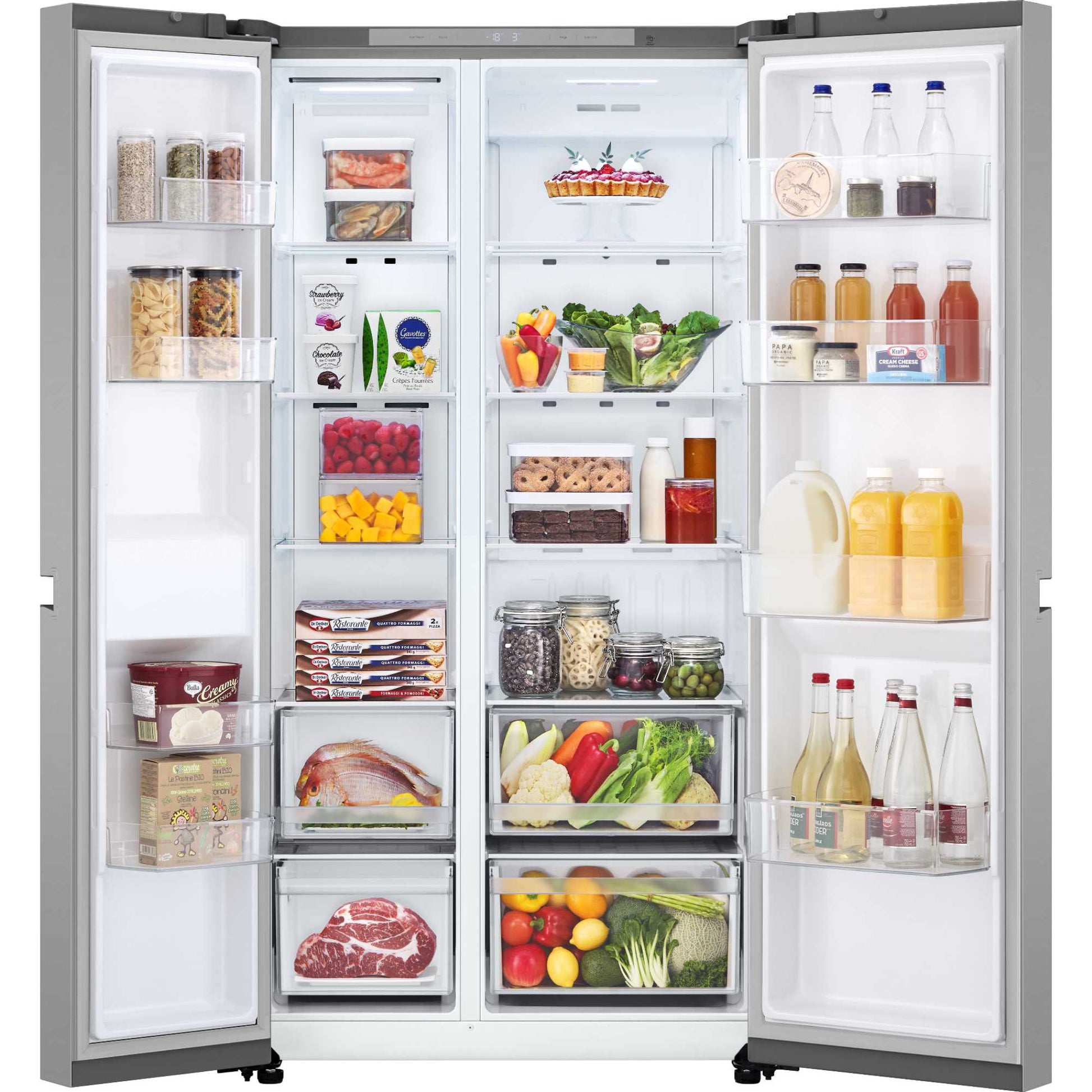 LG NatureFRESH American Style Fridge Freezer 50/50 Total No Frost - Prime Silver - GSBC40PYPE