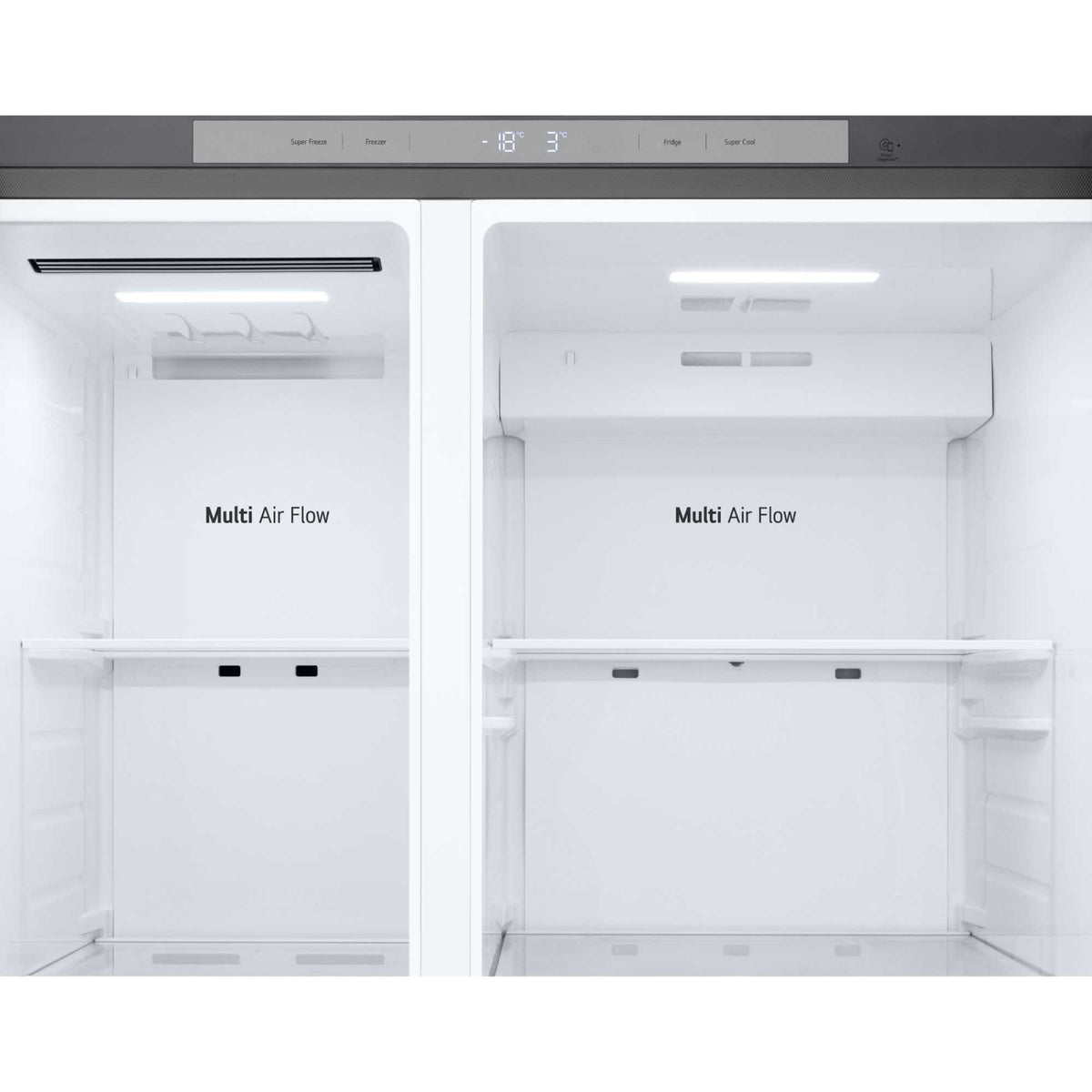 LG NatureFRESH American Style Fridge Freezer 50/50 Total No Frost - Prime Silver - GSBC40PYPE
