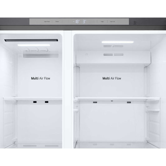 LG NatureFRESH American Style Fridge Freezer 50/50 Total No Frost - Prime Silver - GSBC40PYPE
