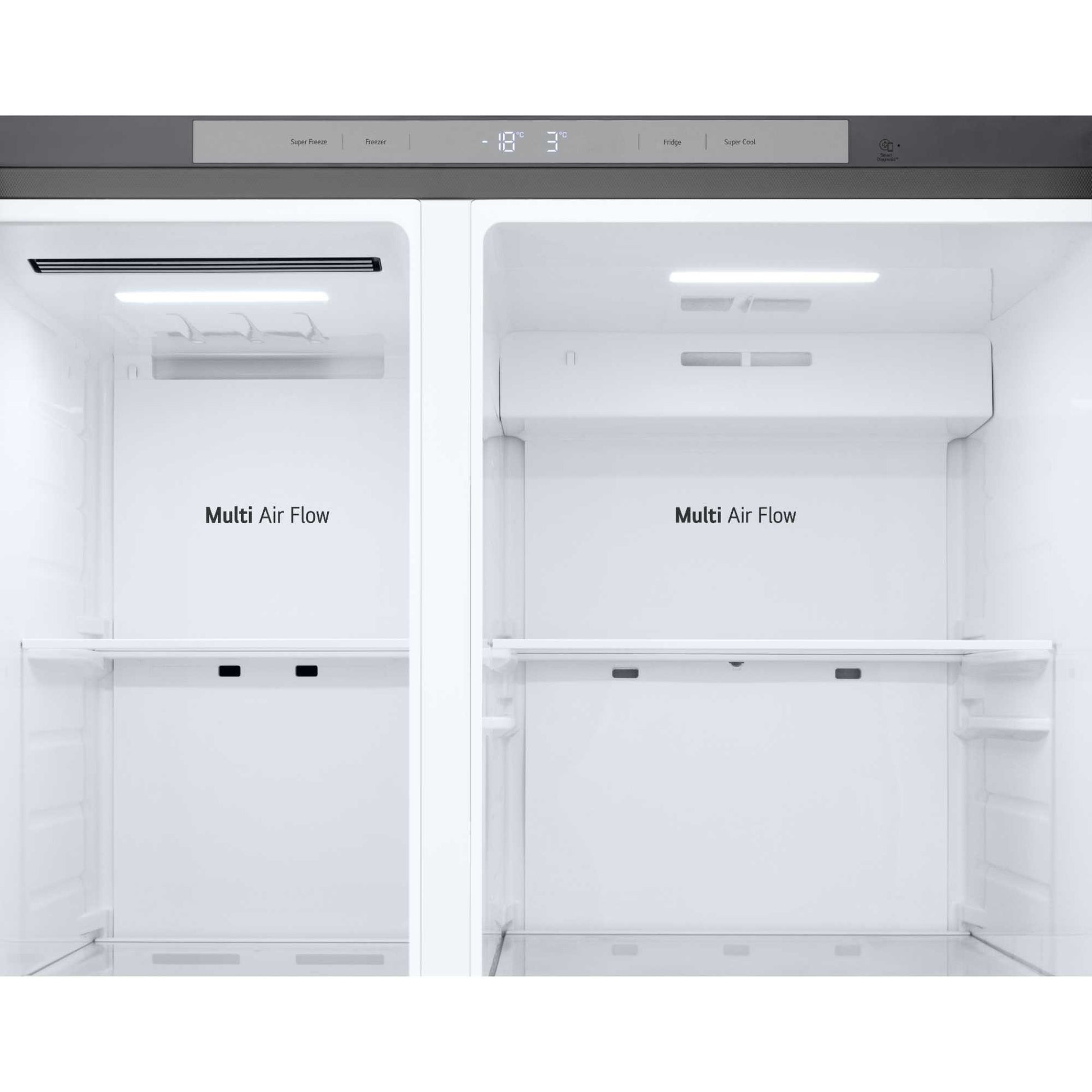 LG NatureFRESH American Style Fridge Freezer 50/50 Total No Frost - Prime Silver - GSBC40PYPE