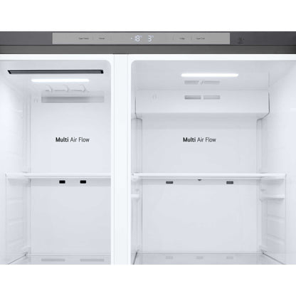 LG NatureFRESH American Style Fridge Freezer 50/50 Total No Frost - Prime Silver - GSBC40PYPE