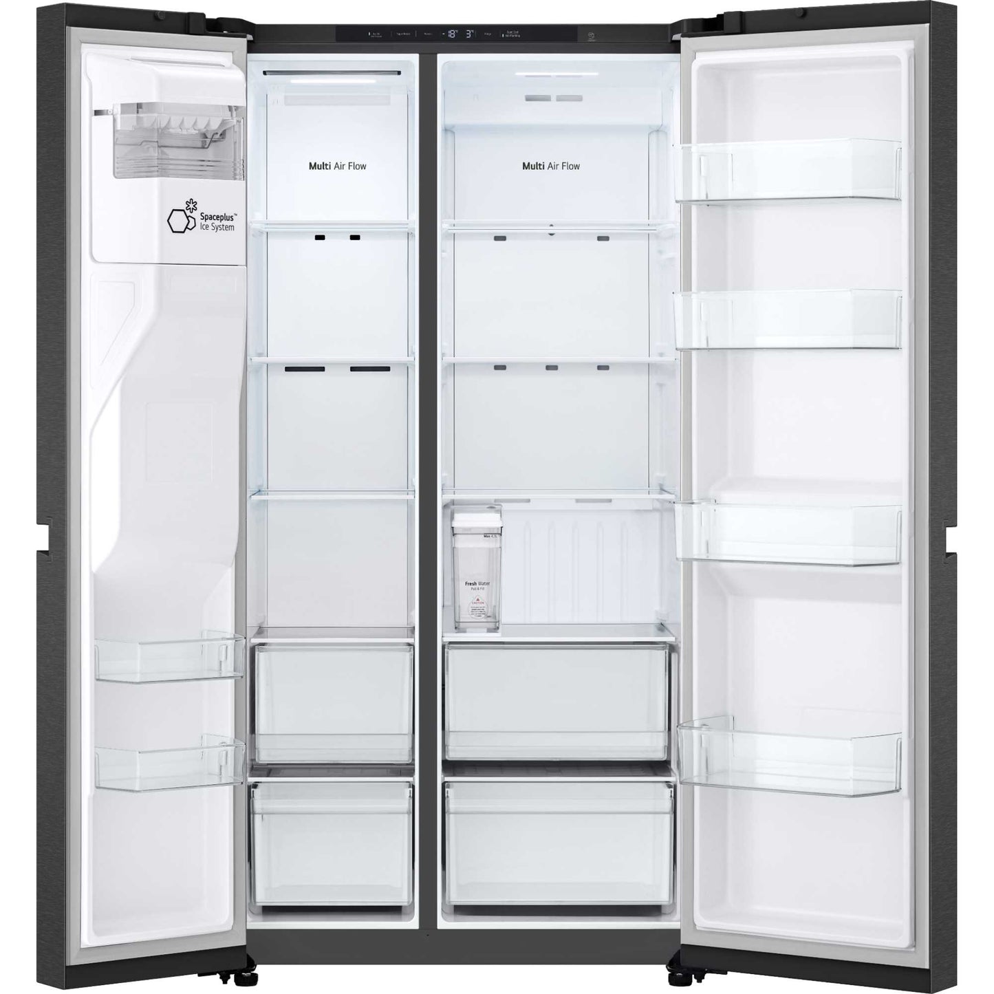 LG NatureFRESH American Style Fridge Freezer 60/40 Total No Frost - Essence Matte Black - GSLC40EPPE