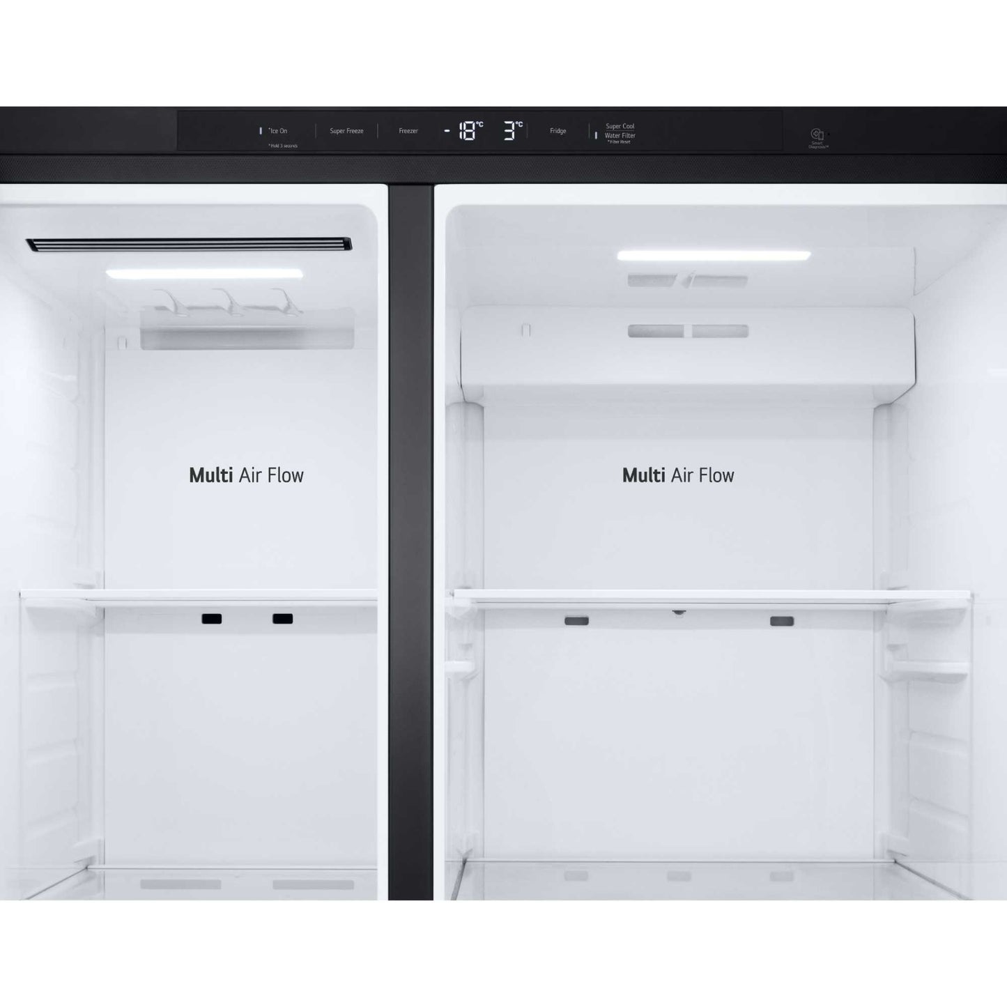 LG NatureFRESH American Style Fridge Freezer 60/40 Total No Frost - Essence Matte Black - GSLC40EPPE