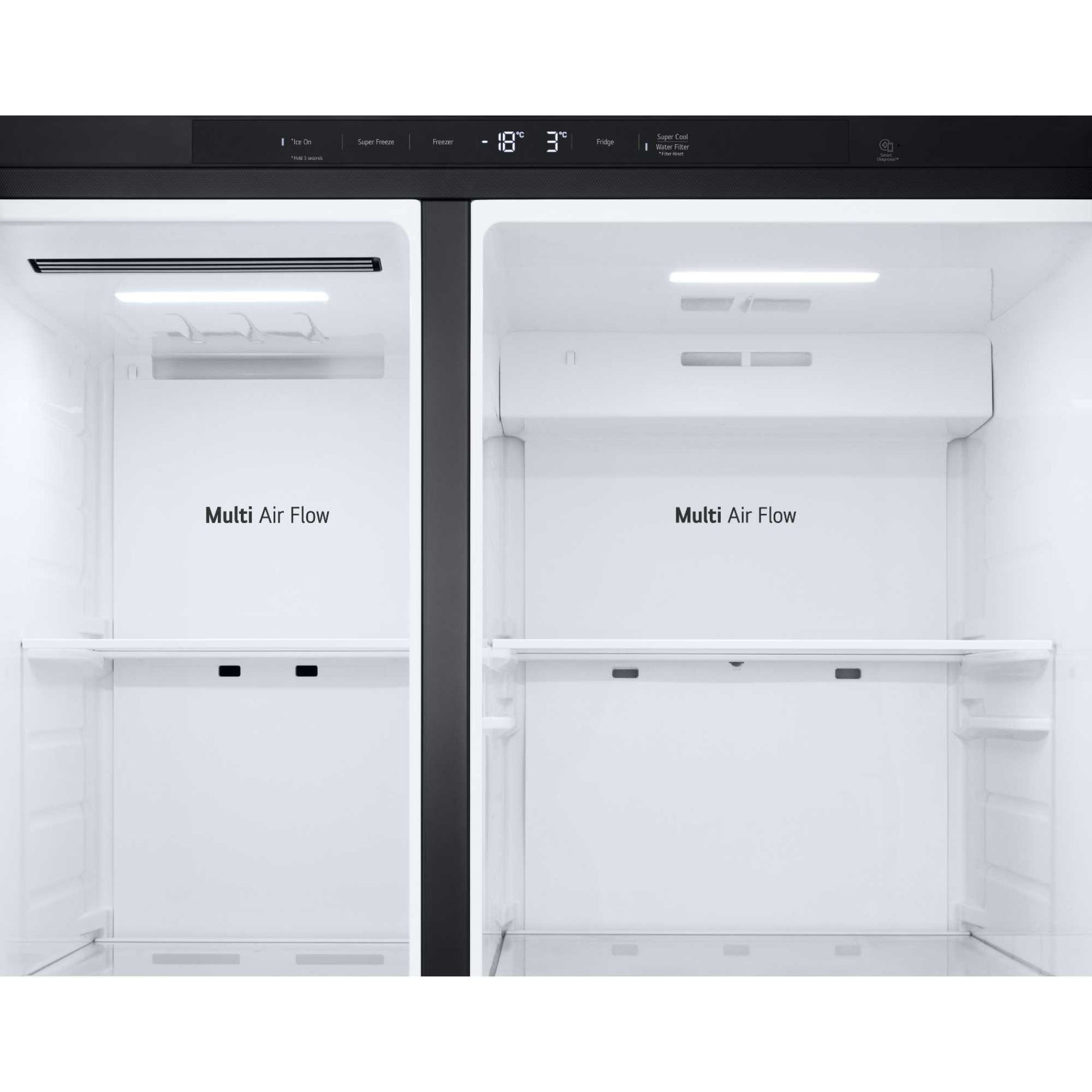 LG NatureFRESH American Style Fridge Freezer 60/40 Total No Frost - Essence Matte Black - GSLC40EPPE