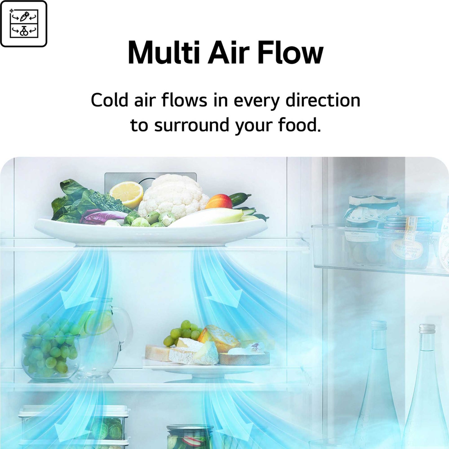 LG NatureFRESH American Style Fridge Freezer 60/40 Total No Frost - Essence Matte Black - GSLC40EPPE