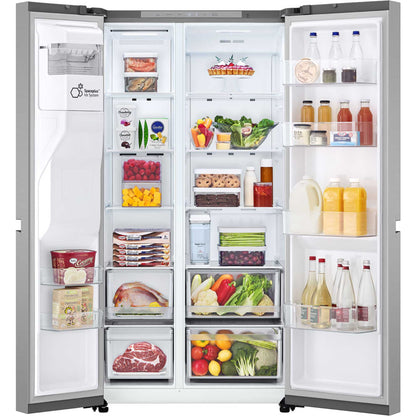 LG NatureFRESH American Style Fridge Freezer 50/50 Total No Frost - Prime Silver - GSLC41PYPE