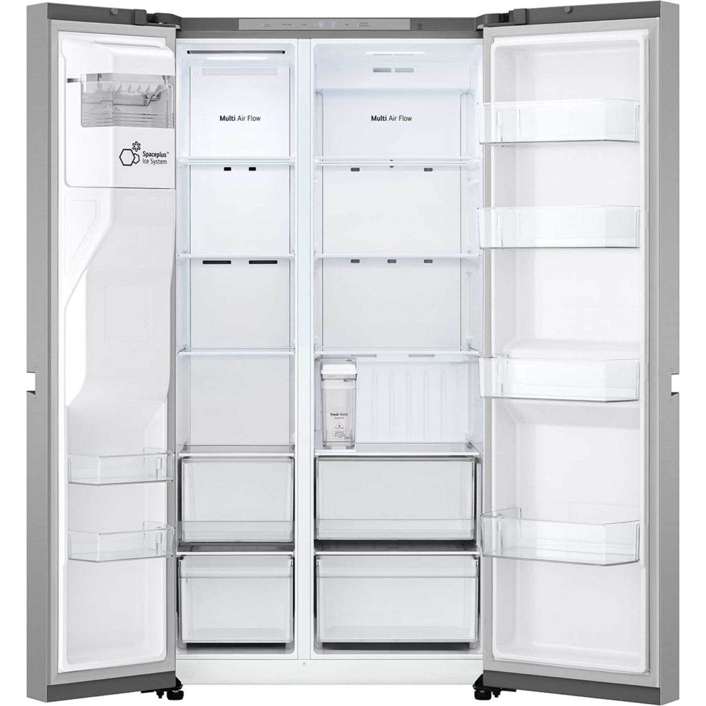LG NatureFRESH American Style Fridge Freezer 50/50 Total No Frost - Prime Silver - GSLC41PYPE