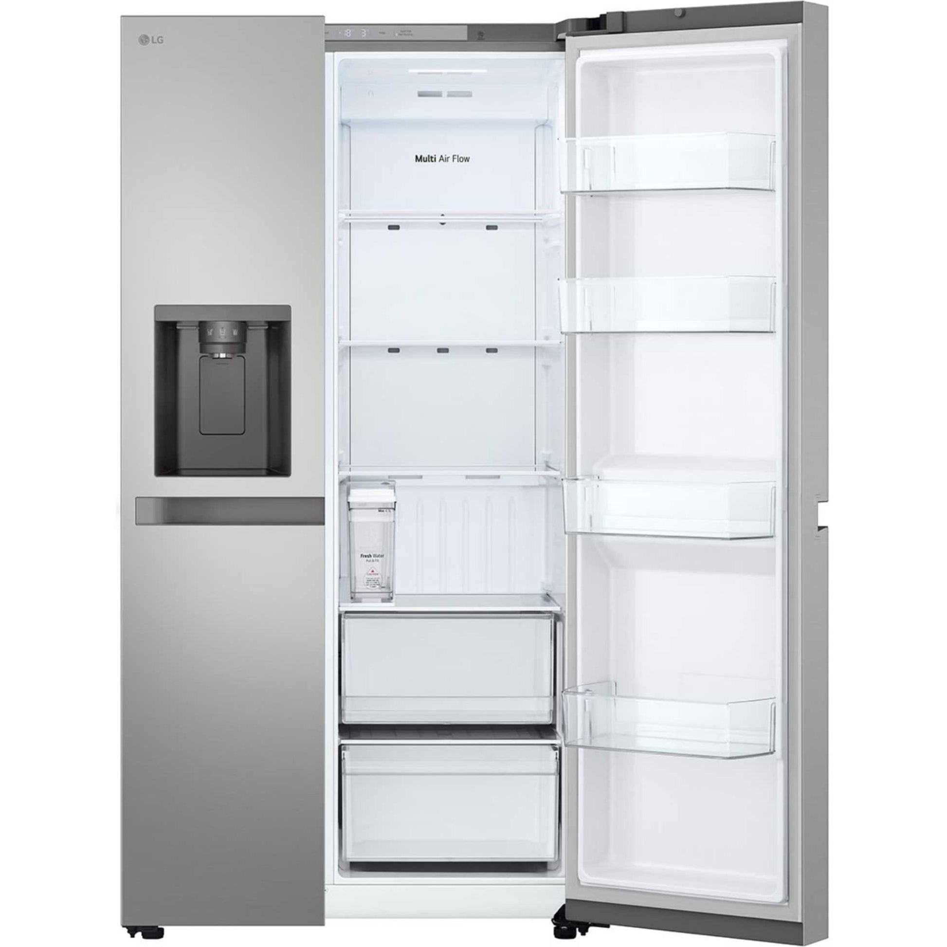 LG NatureFRESH American Style Fridge Freezer 50/50 Total No Frost - Prime Silver - GSLC41PYPE
