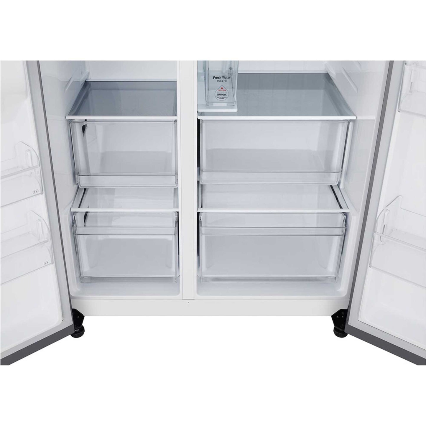 LG NatureFRESH American Style Fridge Freezer 50/50 Total No Frost - Prime Silver - GSLC41PYPE
