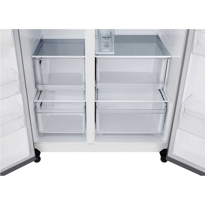 LG NatureFRESH American Style Fridge Freezer 50/50 Total No Frost - Prime Silver - GSLC41PYPE