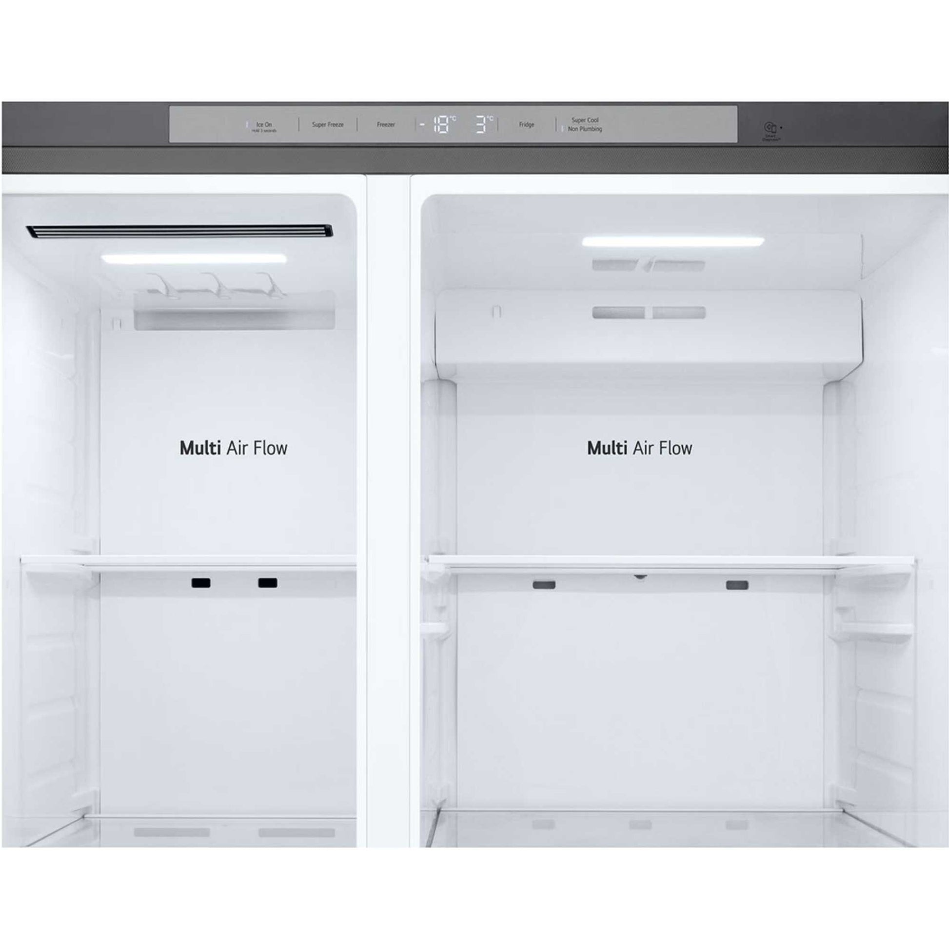LG NatureFRESH American Style Fridge Freezer 50/50 Total No Frost - Prime Silver - GSLC41PYPE