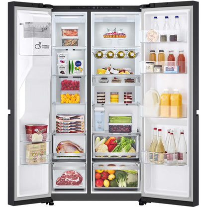 LG NatureFRESH American Style Fridge Freezer 50/50 Total No Frost - Prime Silver - GSLE81EPBD