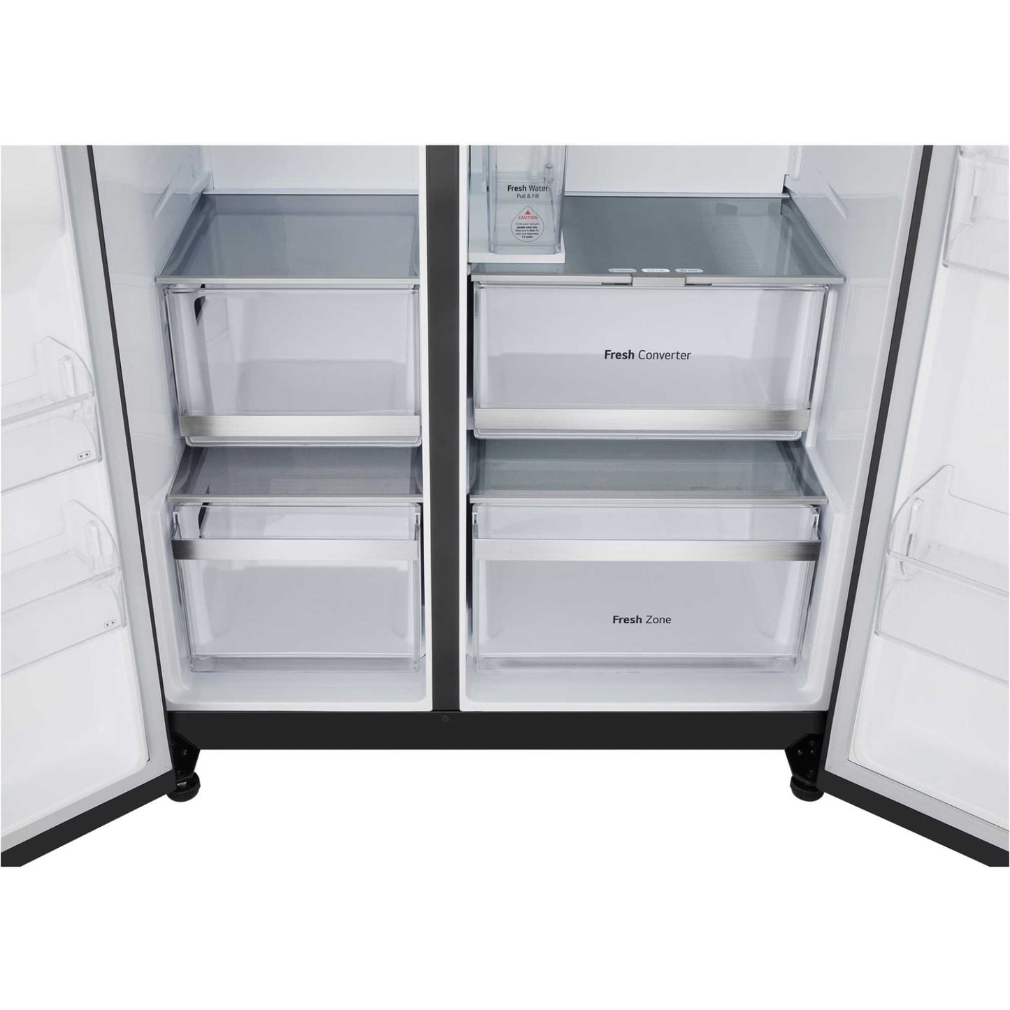 LG NatureFRESH American Style Fridge Freezer 50/50 Total No Frost - Prime Silver - GSLE81EPBD
