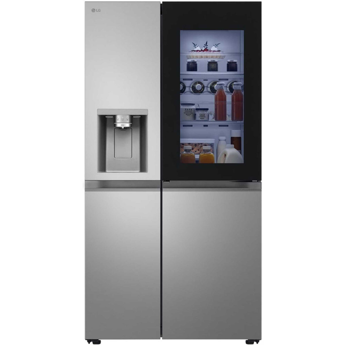 LG InstaView American Style Fridge Freezer 60/40 Total No Frost - Silver - GSXE81PYBE