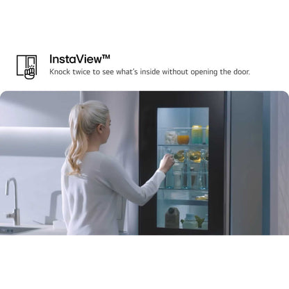 LG InstaView American Style Fridge Freezer 60/40 Total No Frost - Silver - GSXE81PYBE